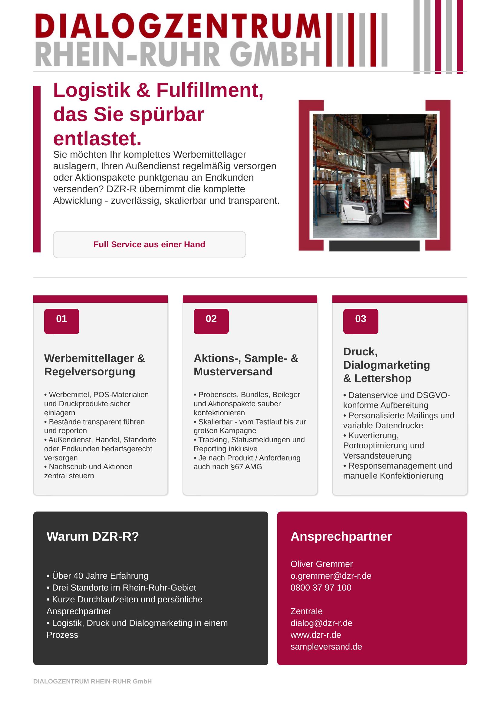 Flyer Logistik & Fulfillment – Vorschau